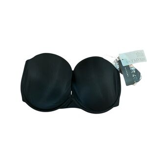 Natori Black Strapless Bra 32DDD Convertible Removable Straps NWT
